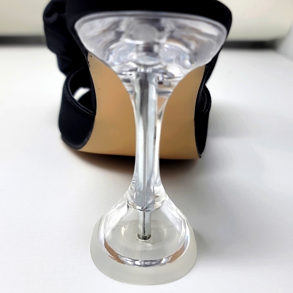 Lemon Drop by Privilege ✦ Tuvula Puffy Bow Heels ✦ Peep-Toe Square Party 7.5 - Picture 13 of 16